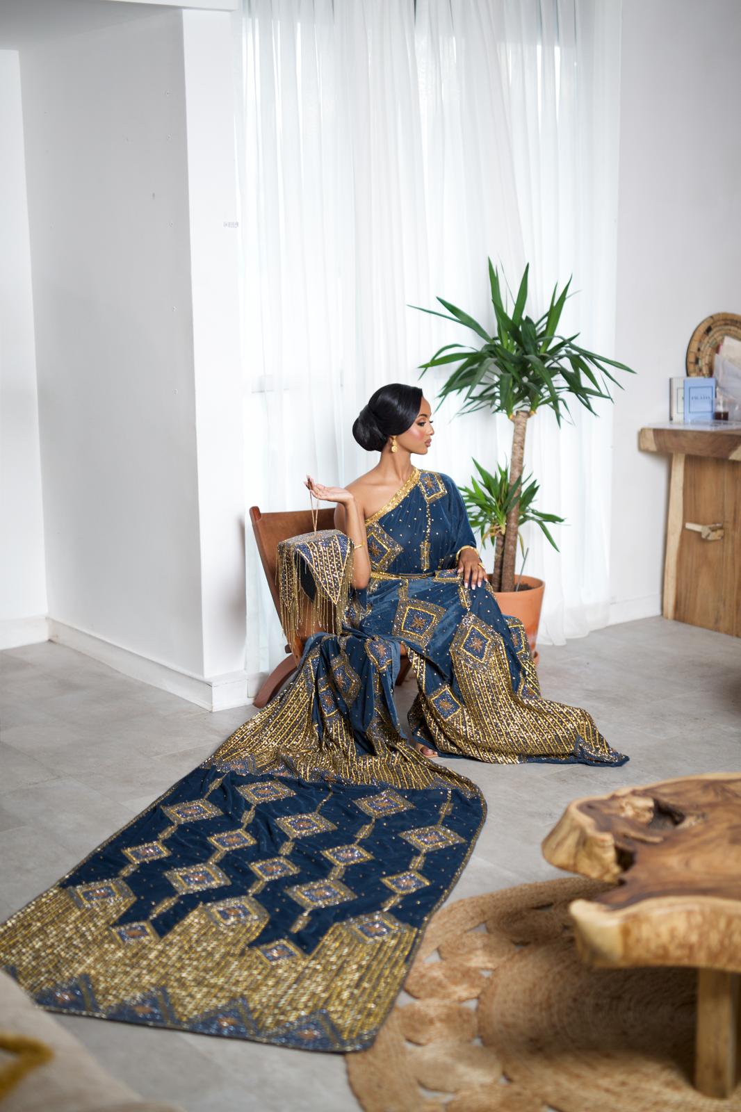 Barfalla Bridal Dirac Velvet hand work
