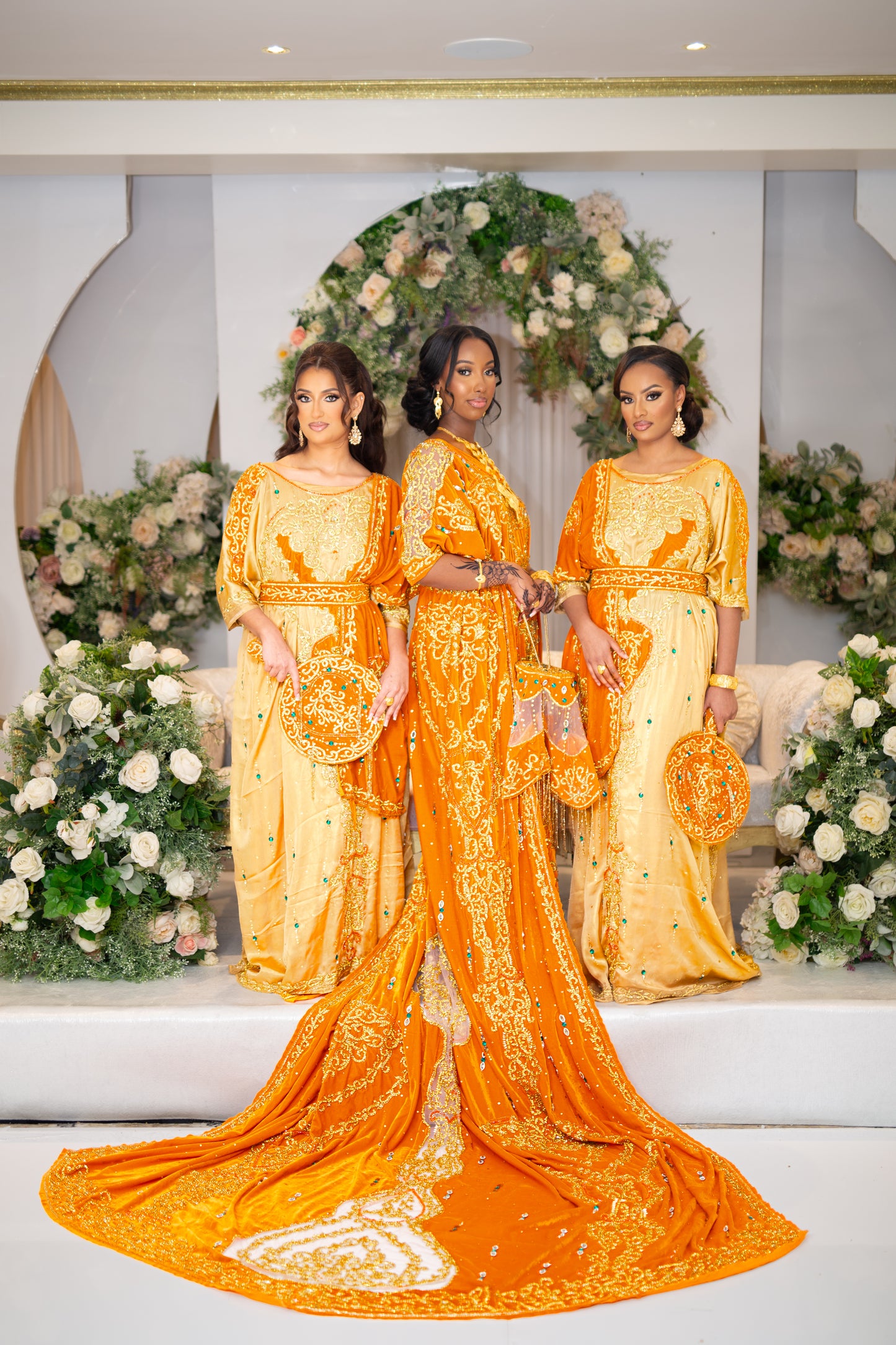 EULE Orange Velvet Somali Bridal Dirac