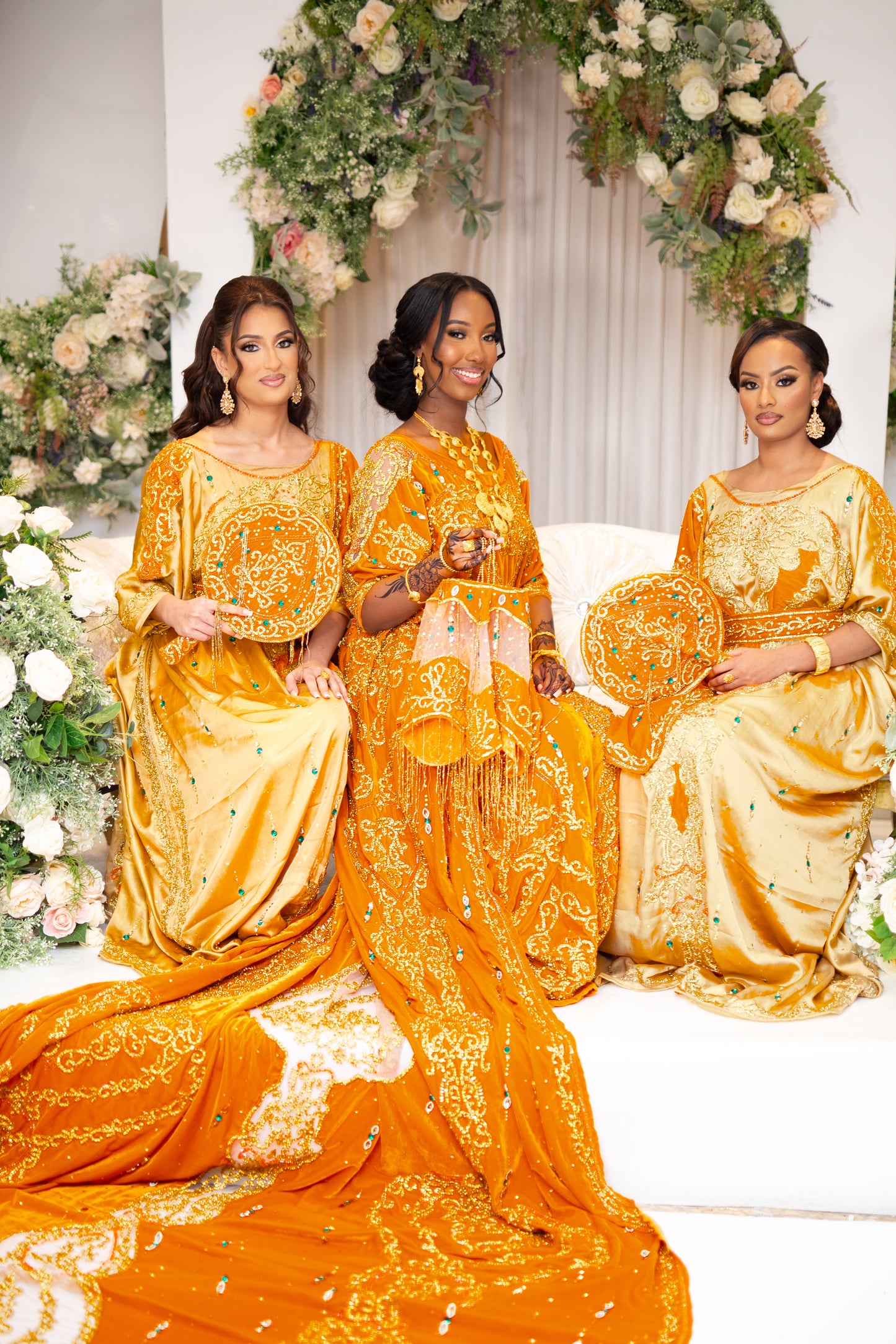 EULE Orange Velvet Somali Bridal Dirac