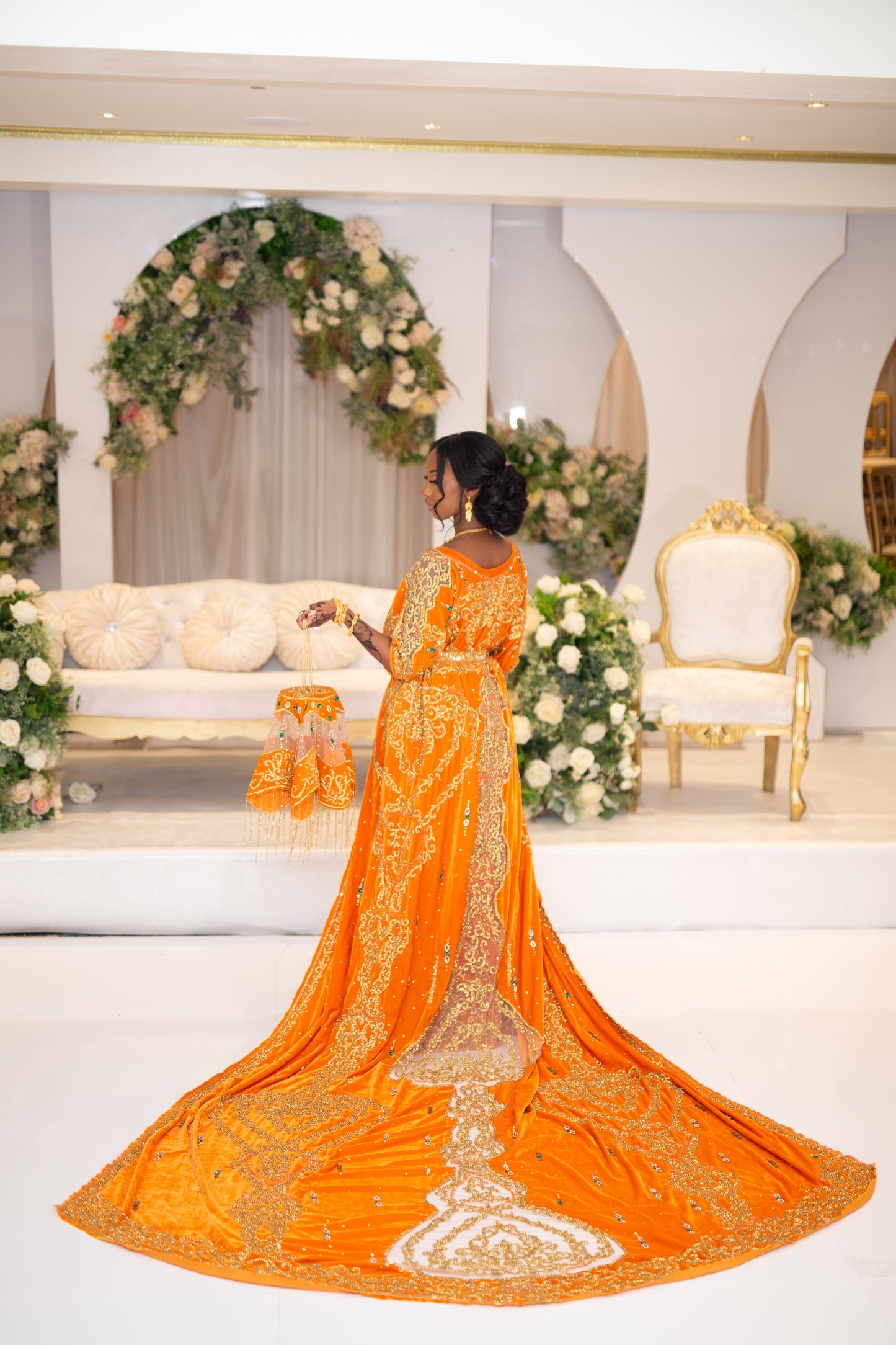 EULE Orange Velvet Somali Bridal Dirac