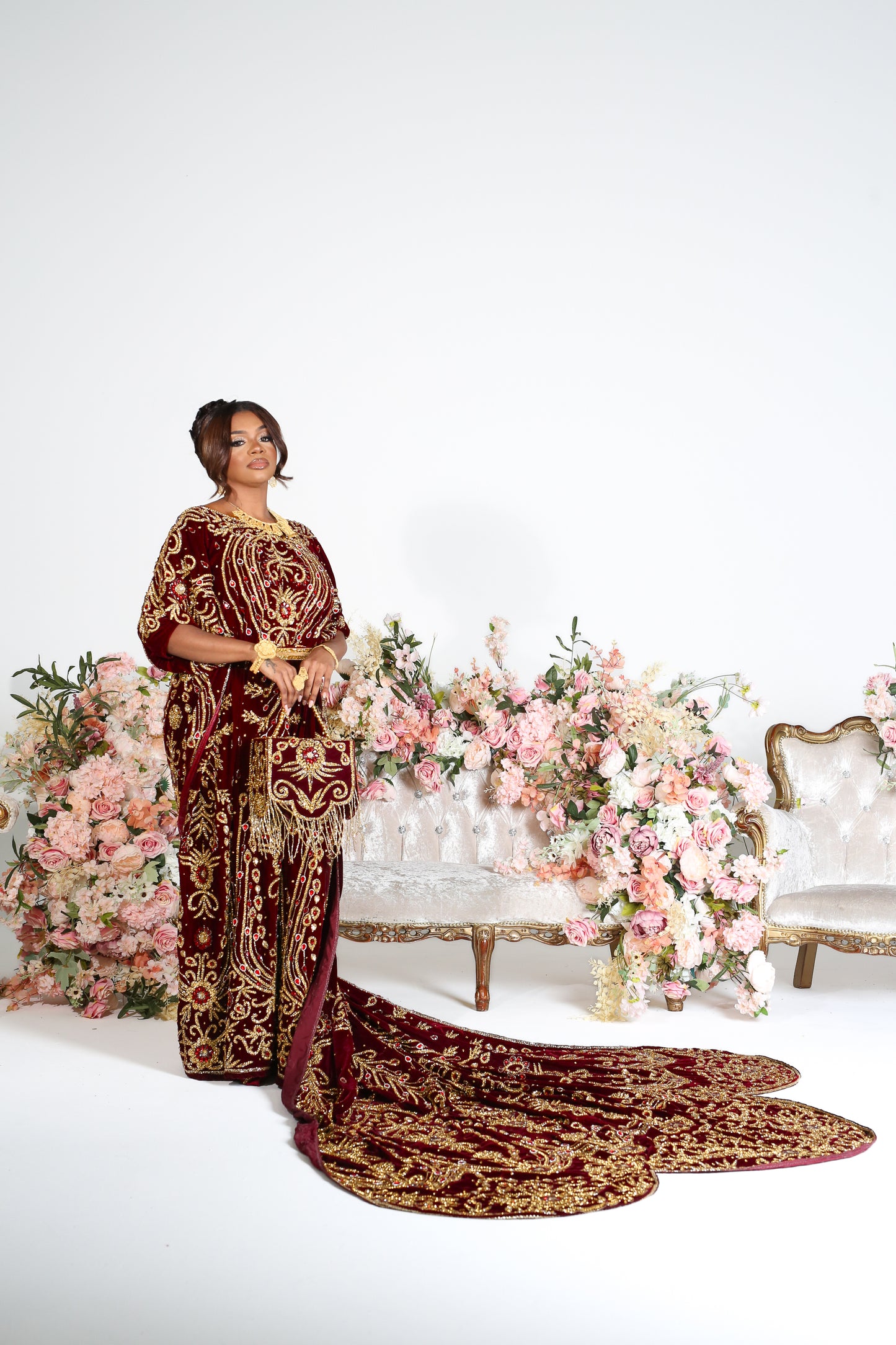 TOUCAN MAROON SOMALI BRIDAL DIRAC SET