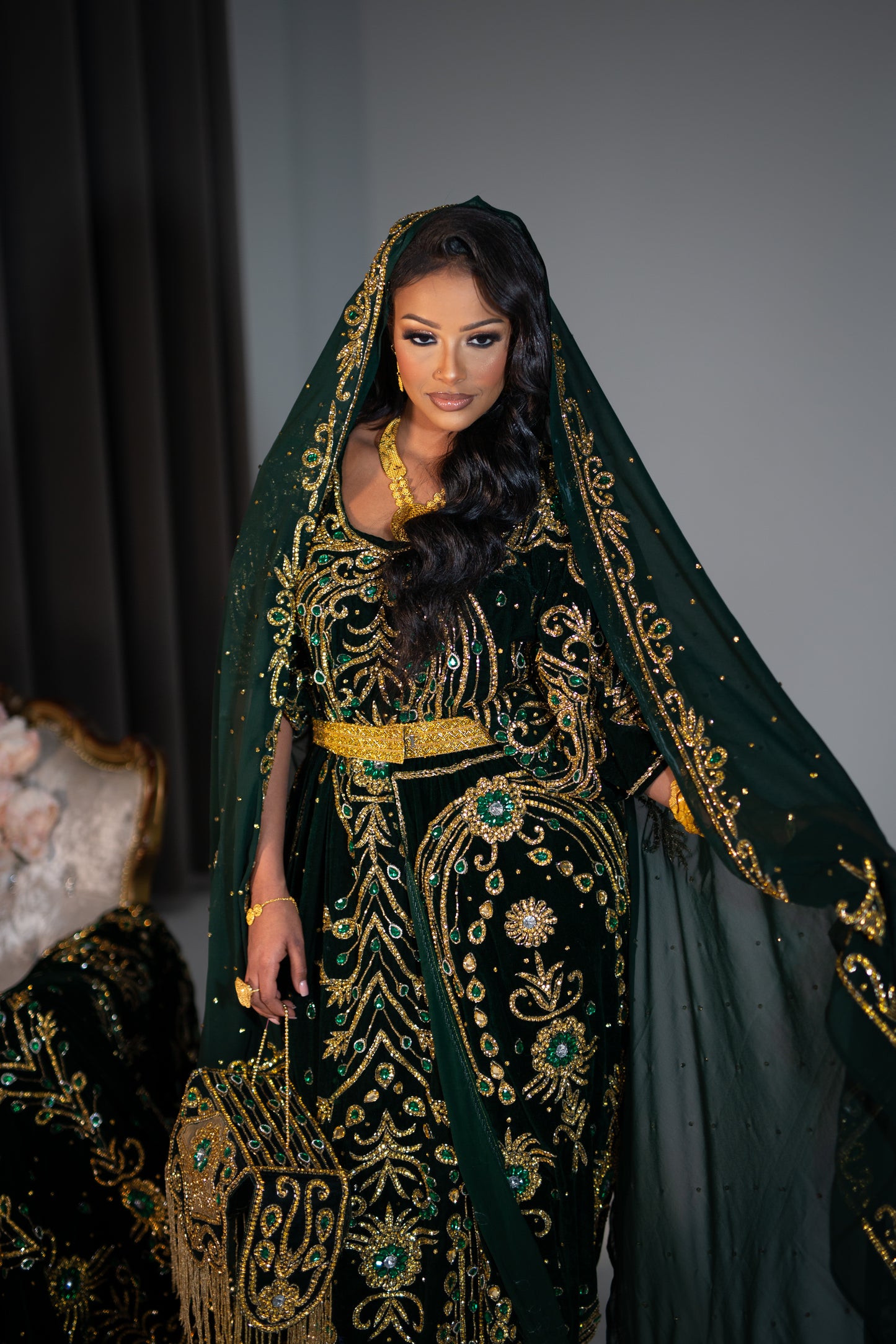 TOUCAN GREEN SOMALI BRIDAL DIRAC SET