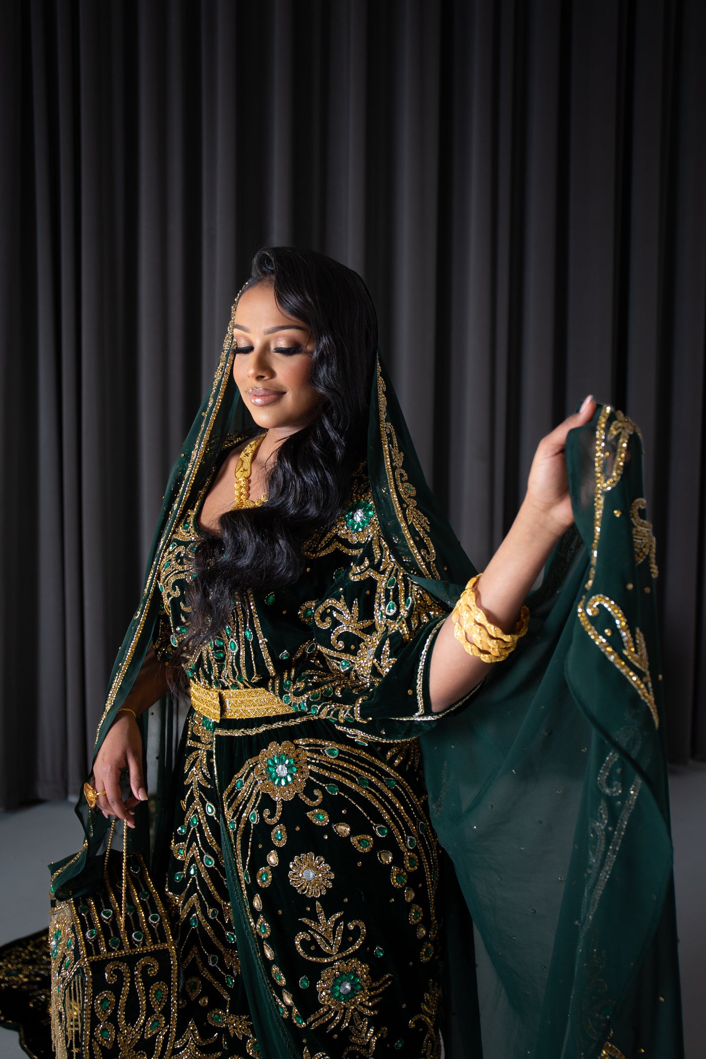 TOUCAN GREEN SOMALI BRIDAL DIRAC SET