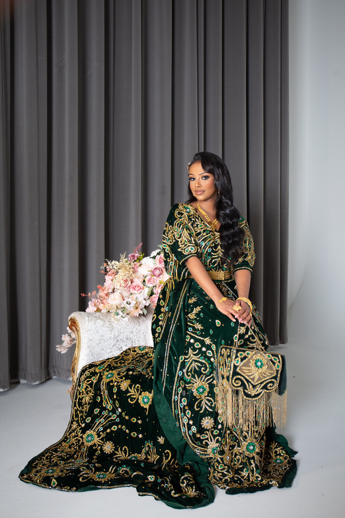 TOUCAN GREEN SOMALI BRIDAL DIRAC SET