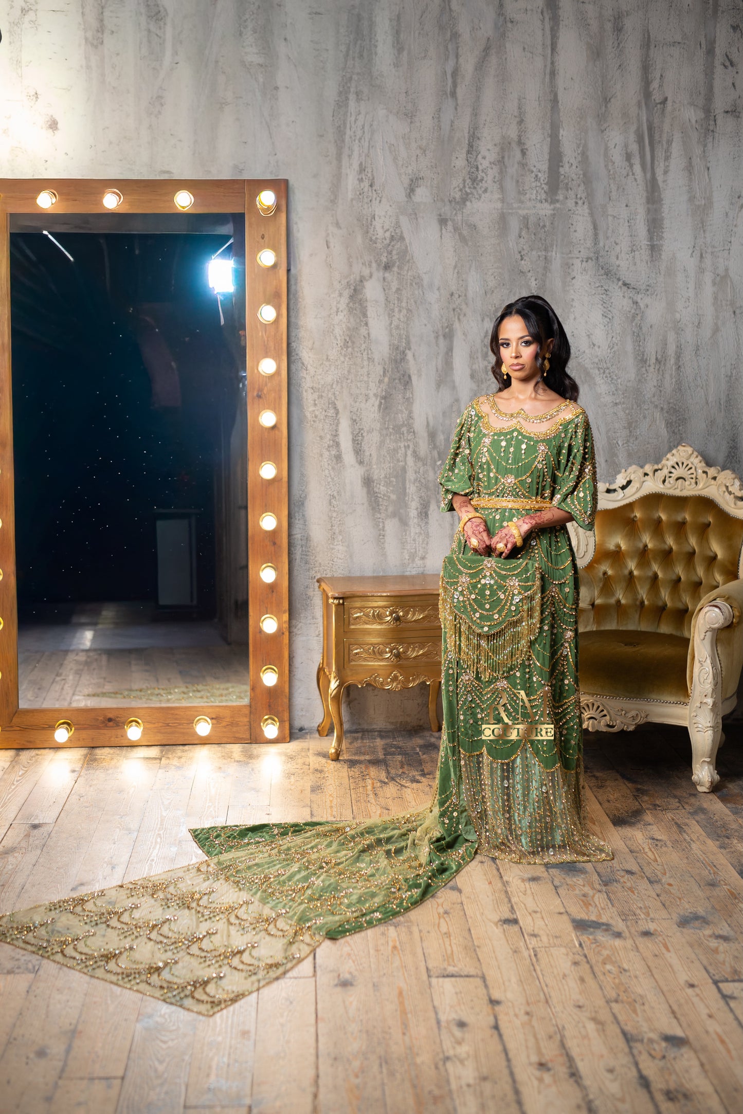 Verona A show stopping Bridal Dirac with statement Tail