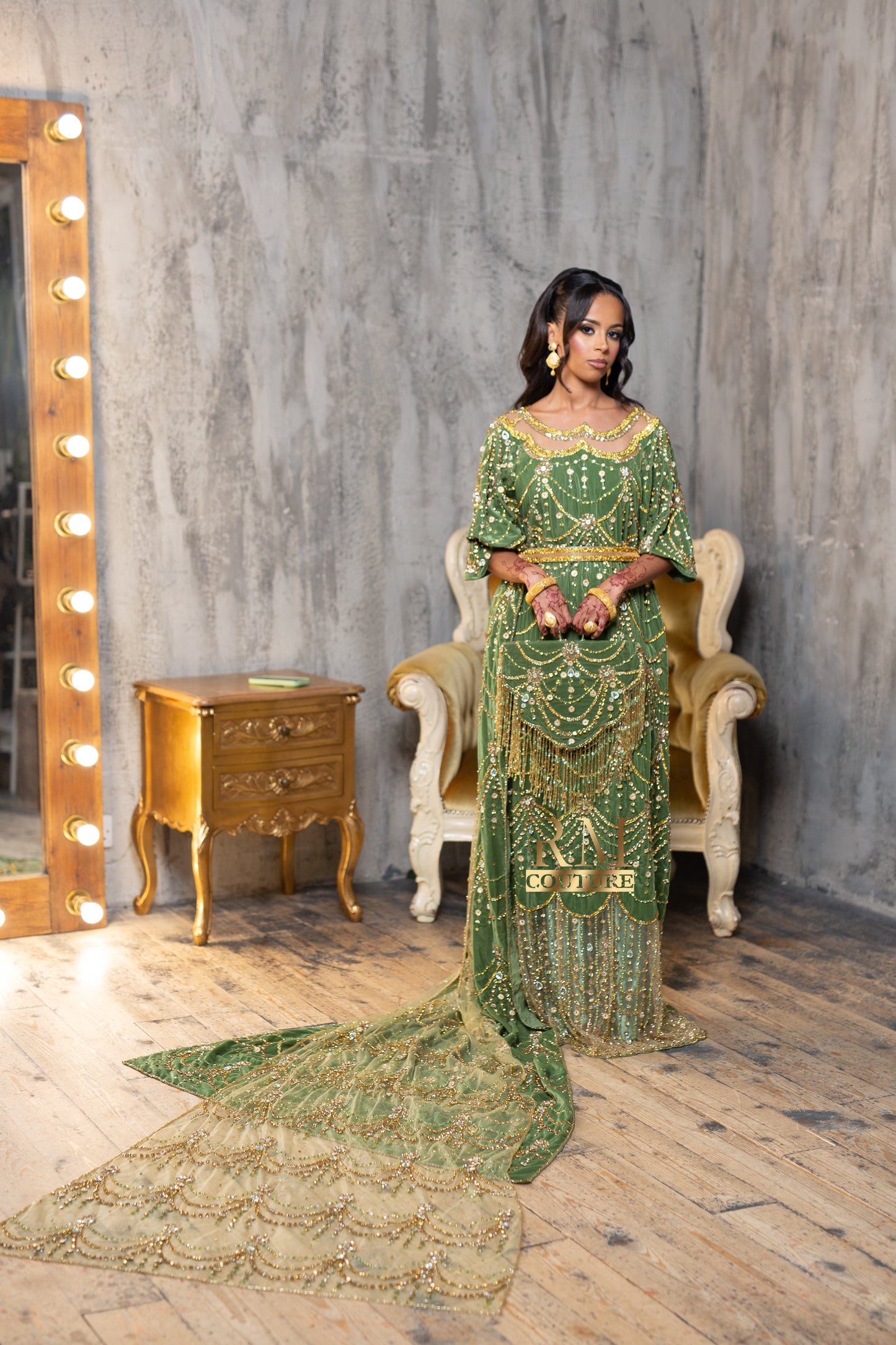 Verona A show stopping Bridal Dirac with statement Tail