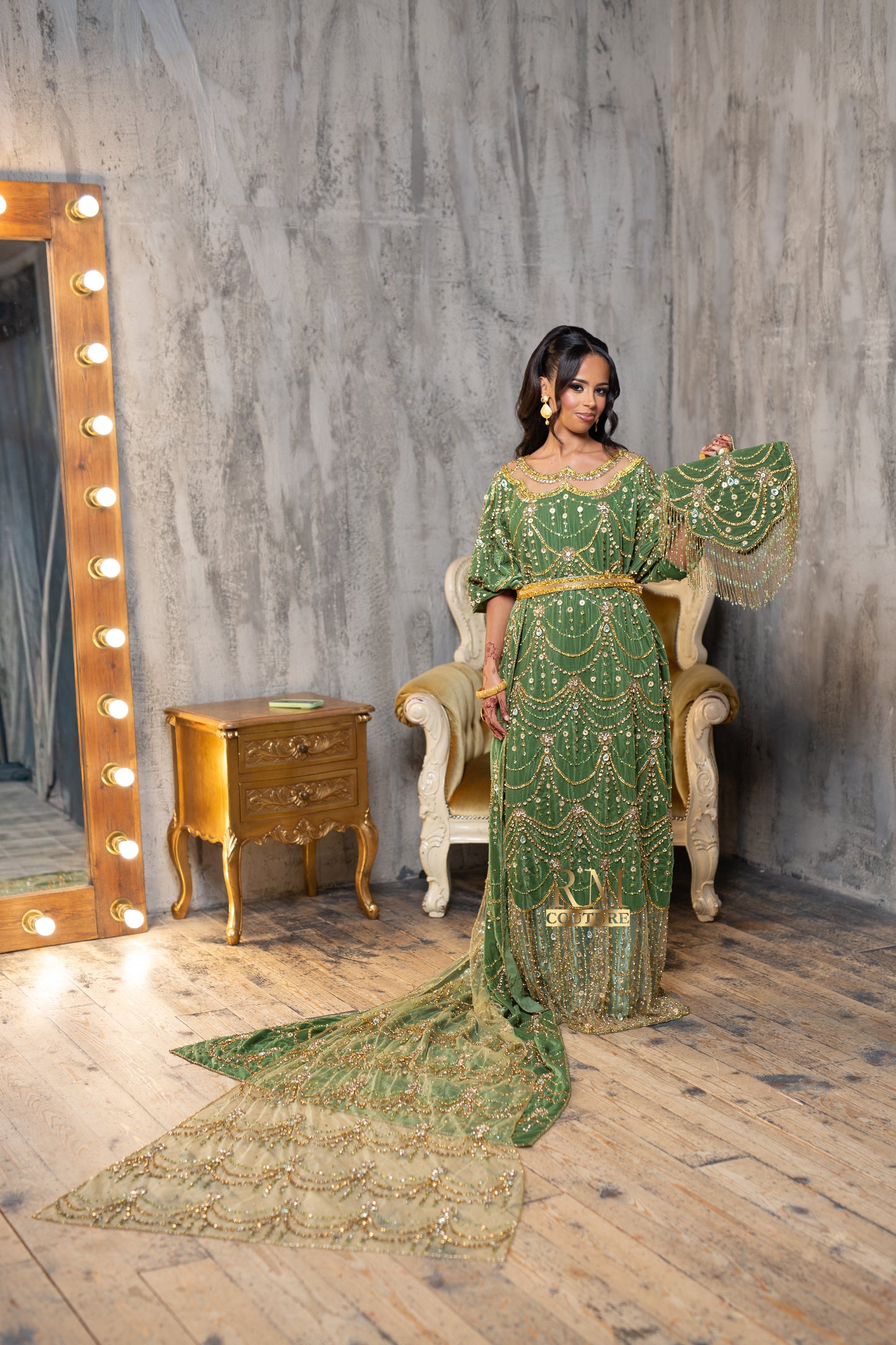 Verona A show stopping Bridal Dirac with statement Tail