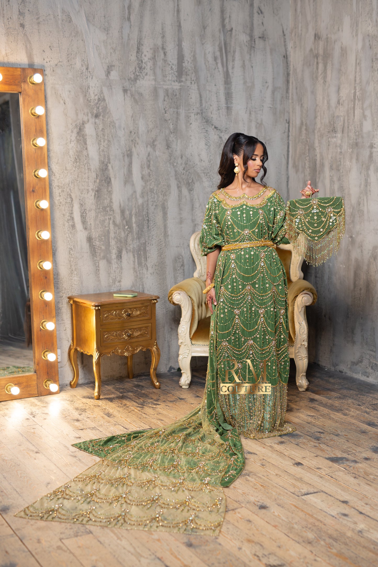 Verona A show stopping Bridal Dirac with statement Tail