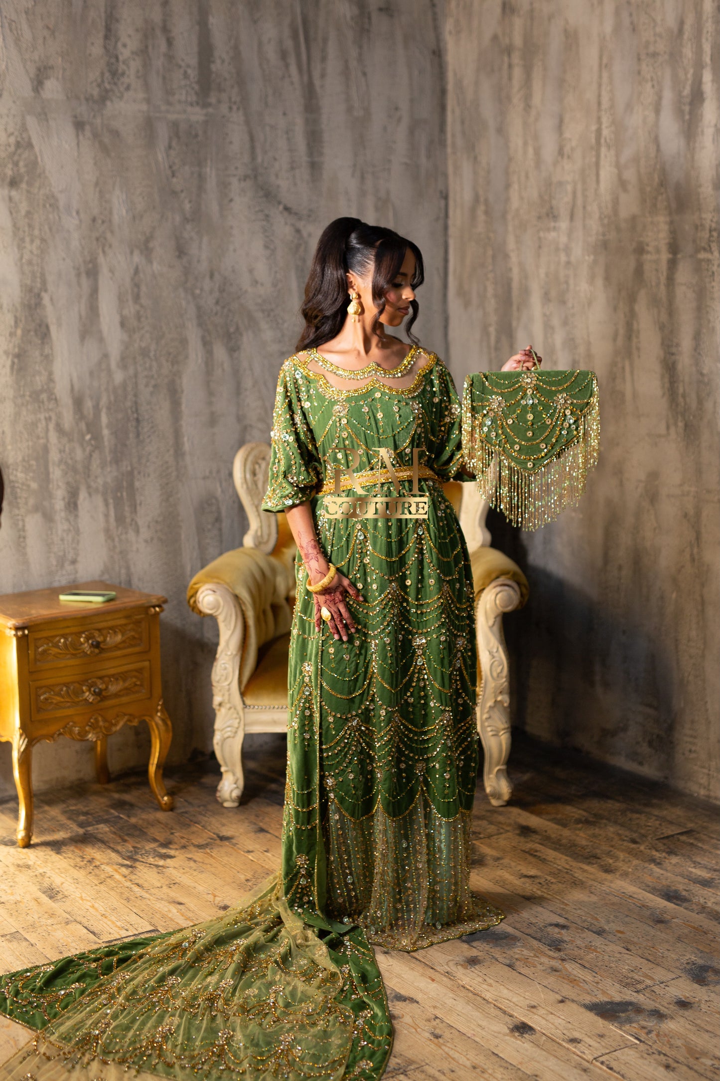 Verona A show stopping Bridal Dirac with statement Tail