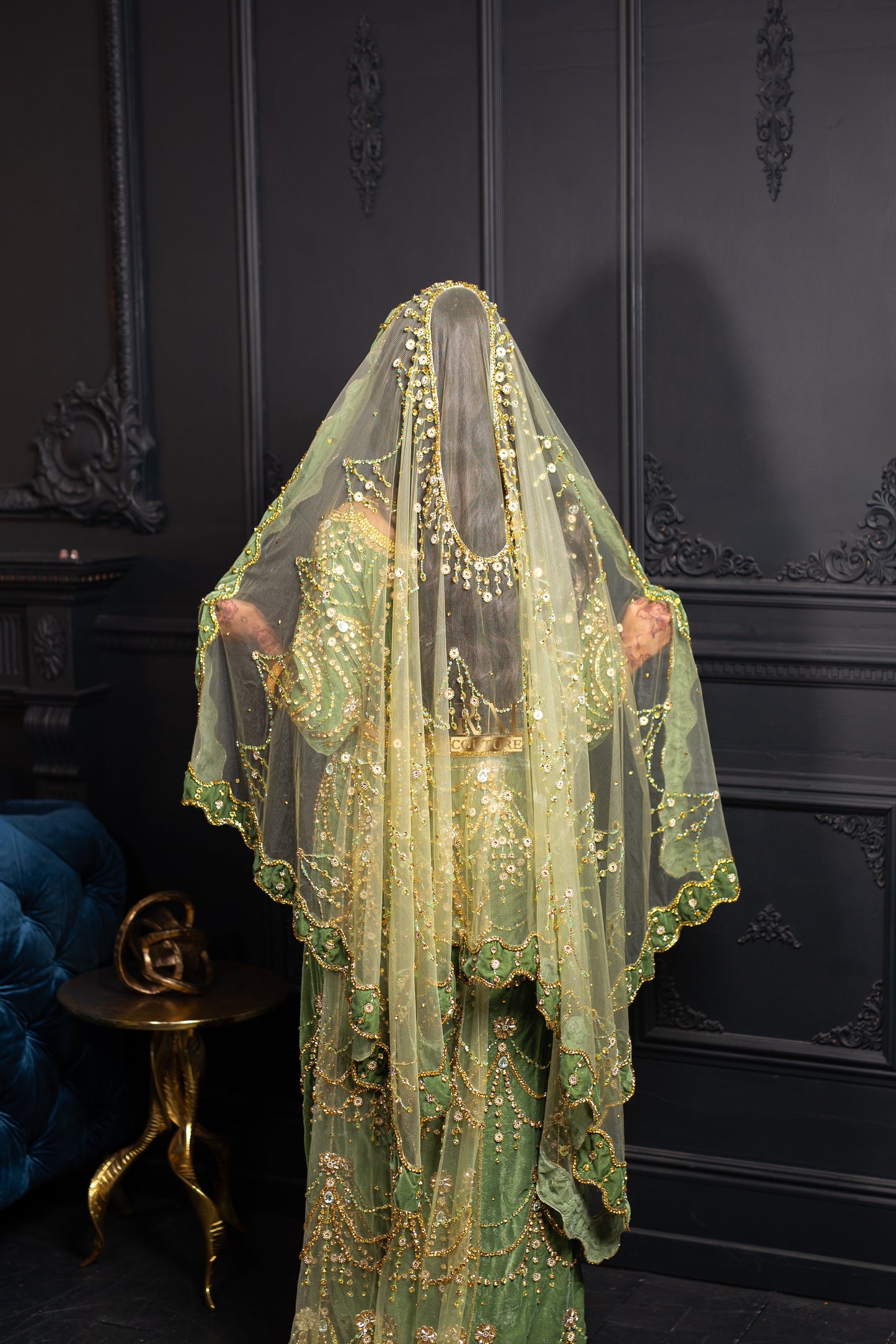 Verona A show stopping Bridal Dirac with statement Tail