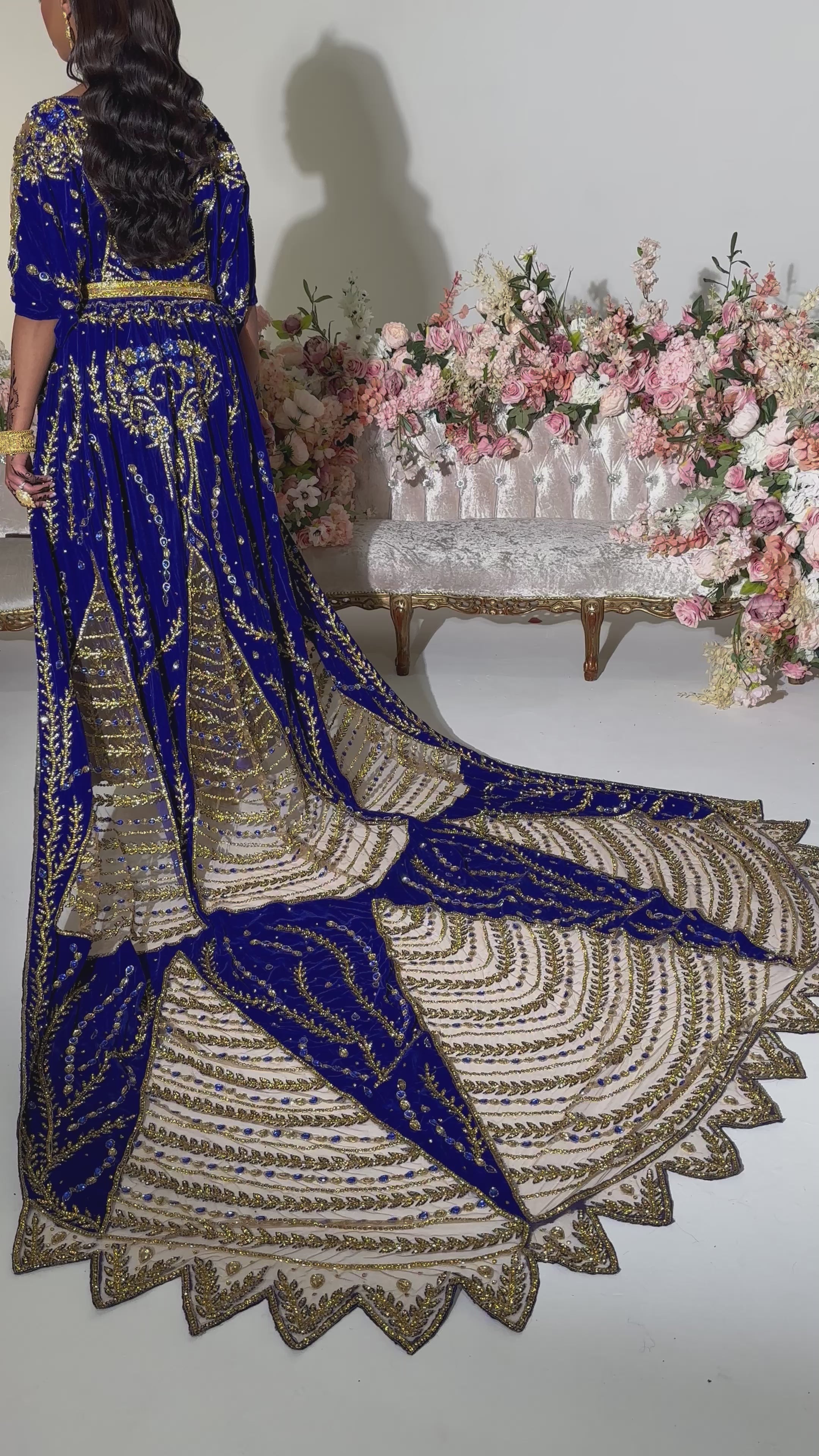 Royal blue outlet walima dresses