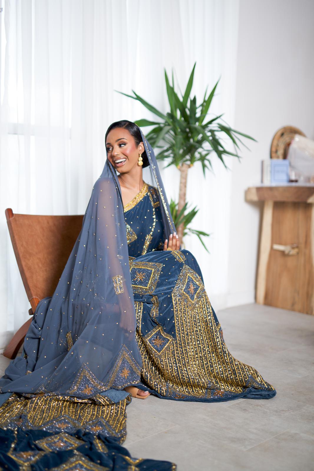 Barfalla Bridal Dirac Velvet hand work