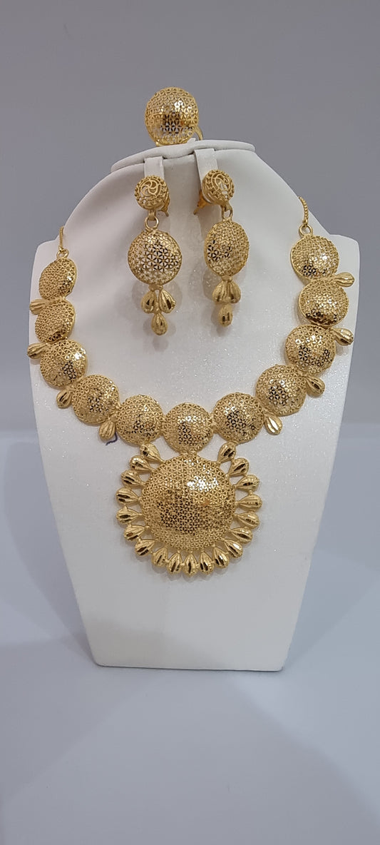 African Rounded Bridal Jewellery Set