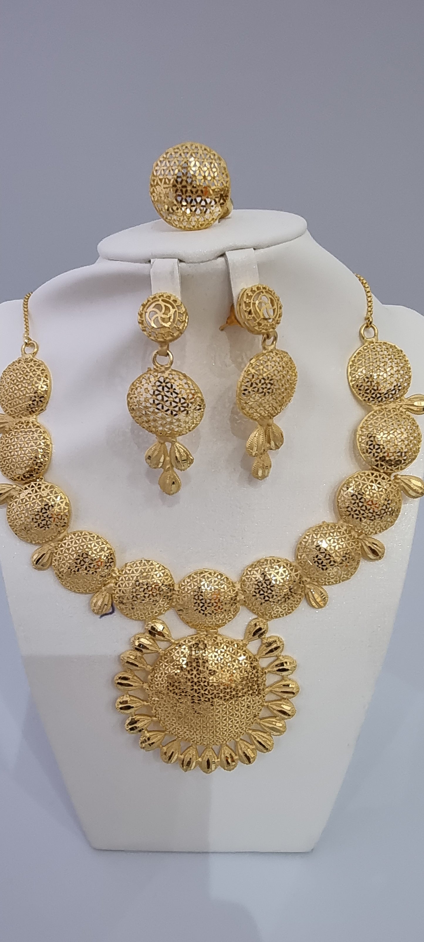 African Rounded Bridal Jewellery Set