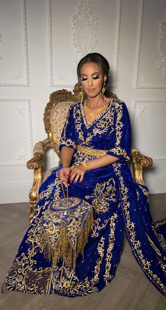 Blue Velvet Somali Bridal Dirac