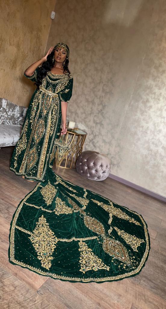 Green Velvet Somali Bridal Dirac