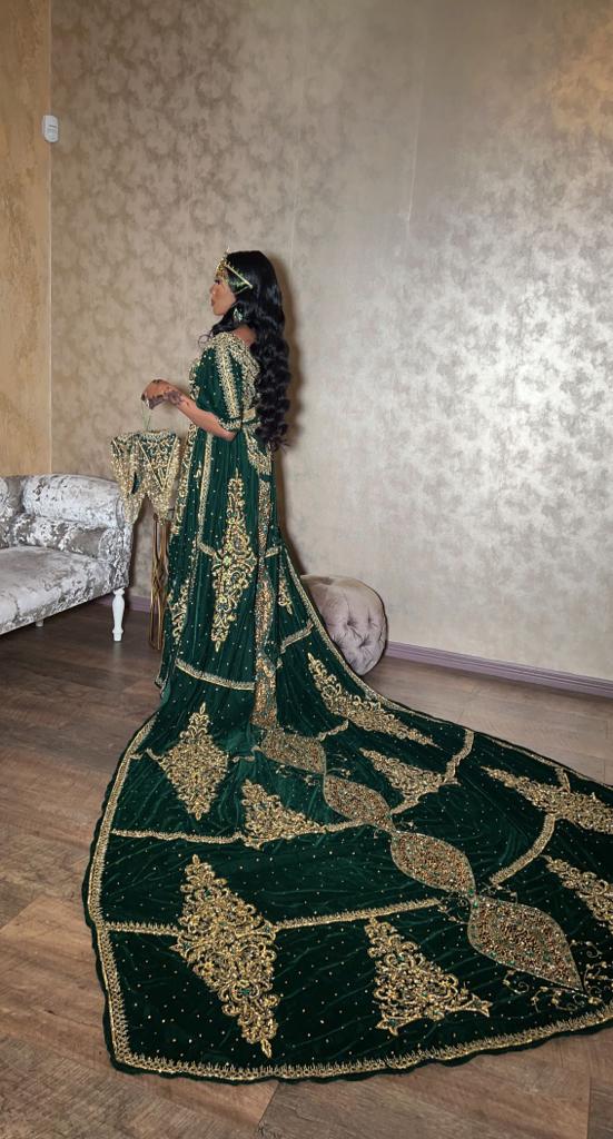 Green Velvet Somali Bridal Dirac