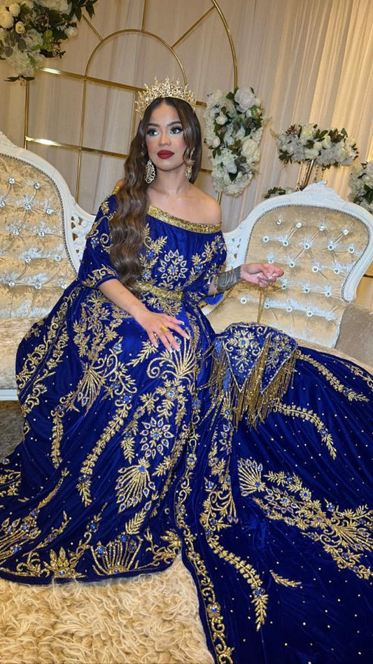 Ahlam Blue Velvet Somali Bridal Dirac
