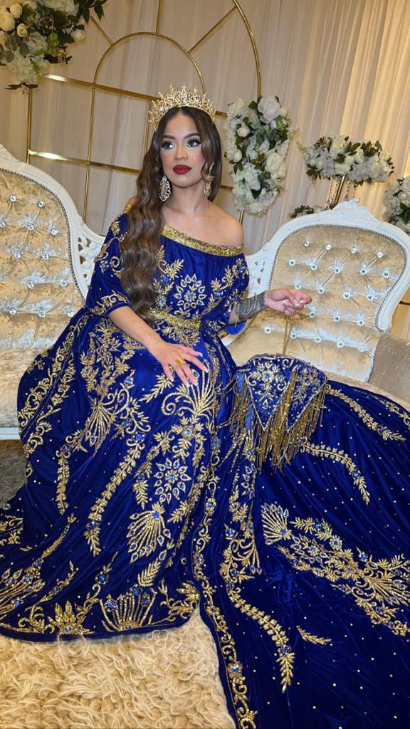 Ahlam Blue Velvet Somali Bridal Dirac